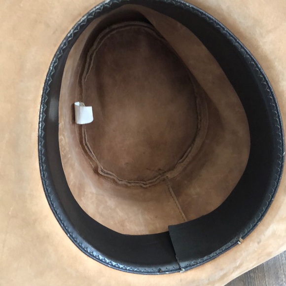Vintage Southwestern Suede Feathered Cowboy Hat - Picture 6 of 6